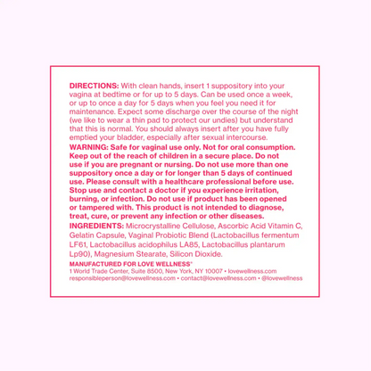 Flora Power® Vaginal Probiotic Suppositories